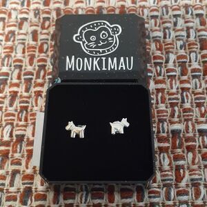 New‎ Girls 925 Dog Sterling Silver Post Earrings Monkimau